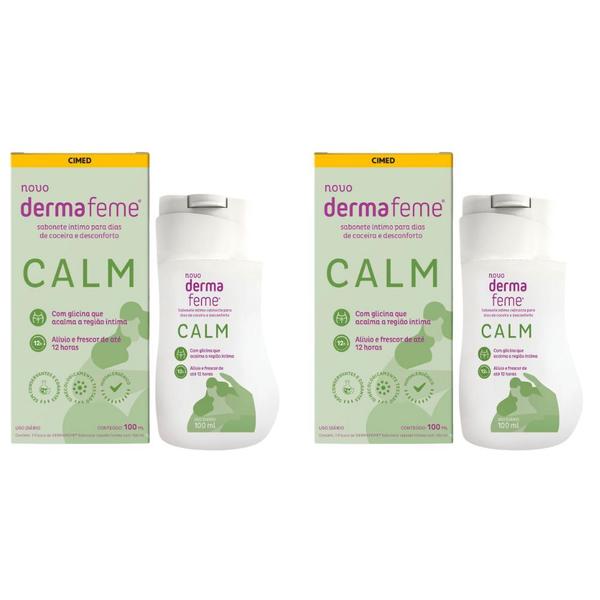 Imagem de Kit 2 Sabonete Líquido Íntimo Dermafeme Calm 100ml