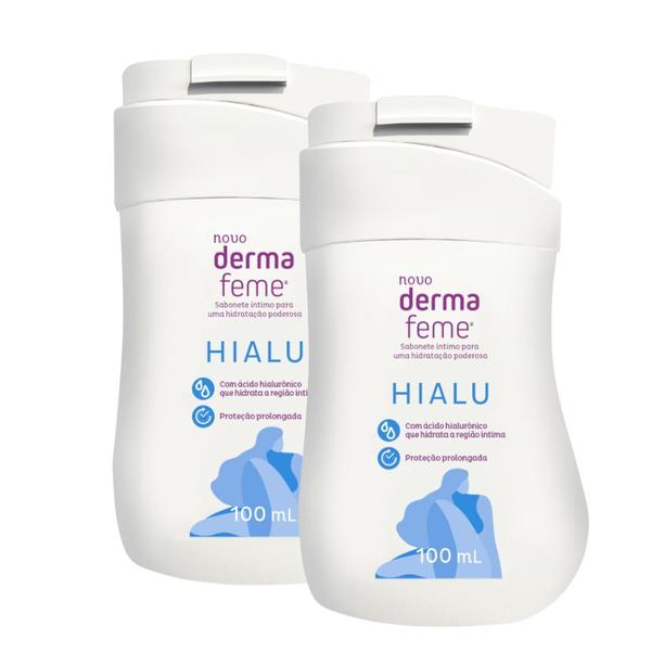 Imagem de Kit 2 Sabonete Líquido Íntimo Dermafeme Hialu 100ml