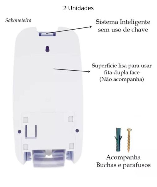 Imagem de Kit 2 Saboneteira Premisse Invoq 2 Cores Com Reservatório Premisse