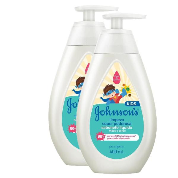 Imagem de Kit 2 Sabonetes Líquido Johnson's Limpeza Super Poderosa 400ml