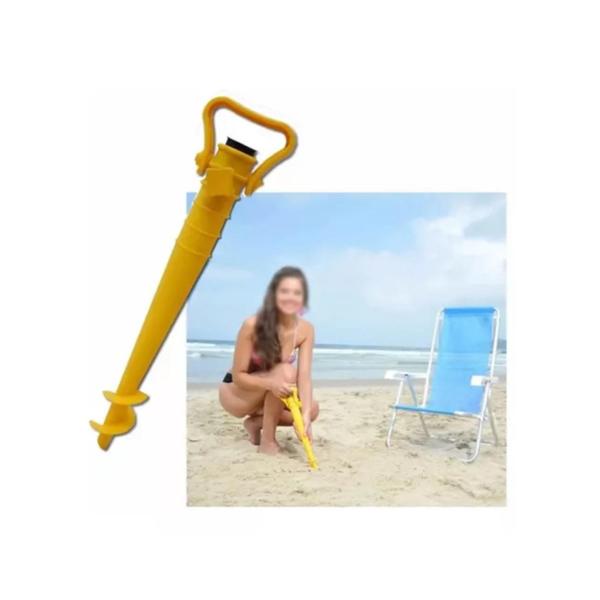 Imagem de Kit 2 Saca Areia Furador De Pressão Fixação Furo Guarda Sol Praia