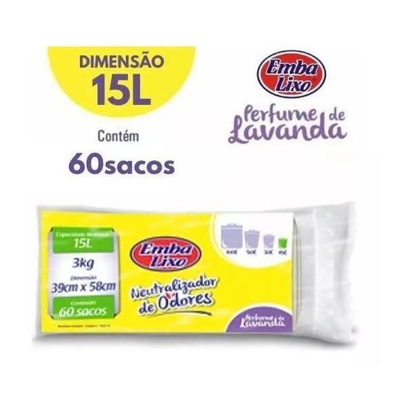 Imagem de Kit 2 Saco de Lixo  Neutralizador de Odores 15 L 120 Sacos