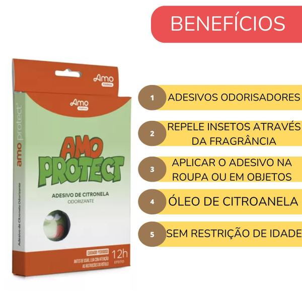 Imagem de Kit 2 Sai Mosquito Adesivo Essência De Citronela 16 Unidades