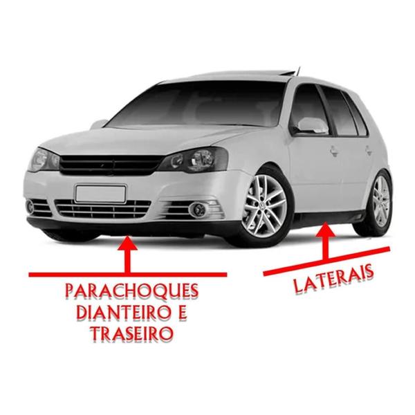 Imagem de Kit 2 Saia Spoiler Polo Virtus Nivus Z Lip Tuning Esportivo