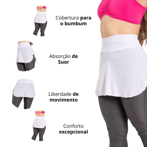 Imagem de Kit 2 Saia Tapa Bumbum P/ Treino Academia Musculação Cardio