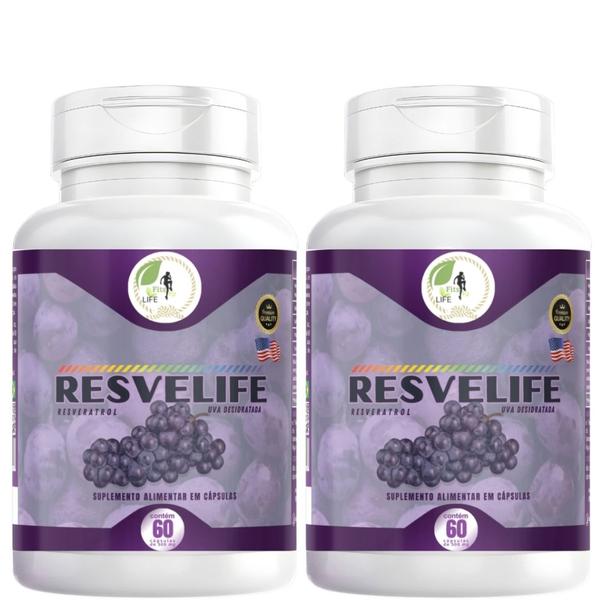 Imagem de KIT 2 Semente de Uva Resveratrol ResveLife 60 Cáps Fits Life