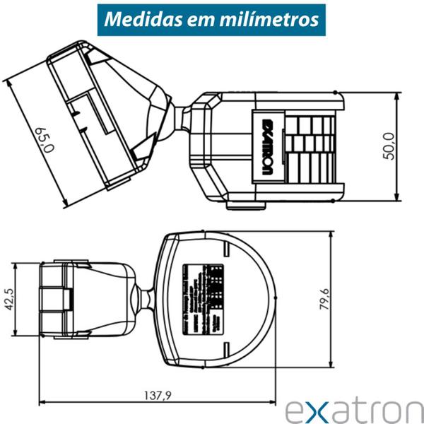 Imagem de Kit 2 Sensor Presença Frontal Externo Preto Smart X-Control