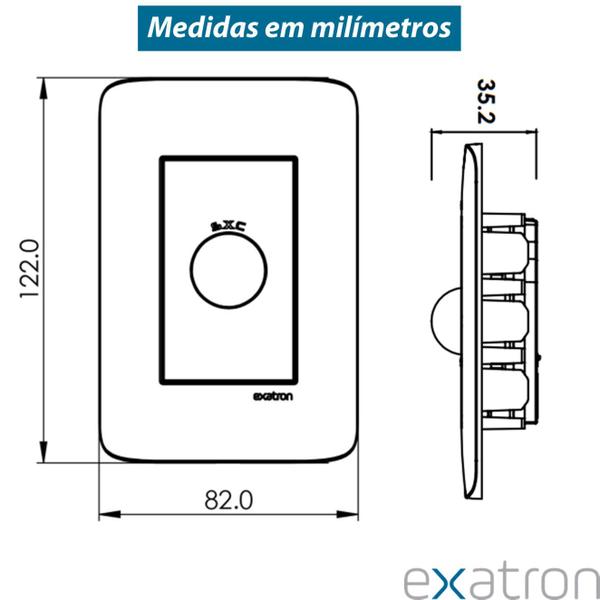 Imagem de Kit 2 Sensor Presenca Predial 4x2 Preto Fotocelula Smart X-Control