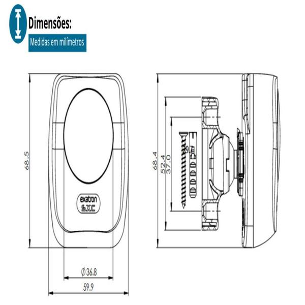 Imagem de Kit 2 Sensor Presença Teto Articulado 360 Smart X-Control