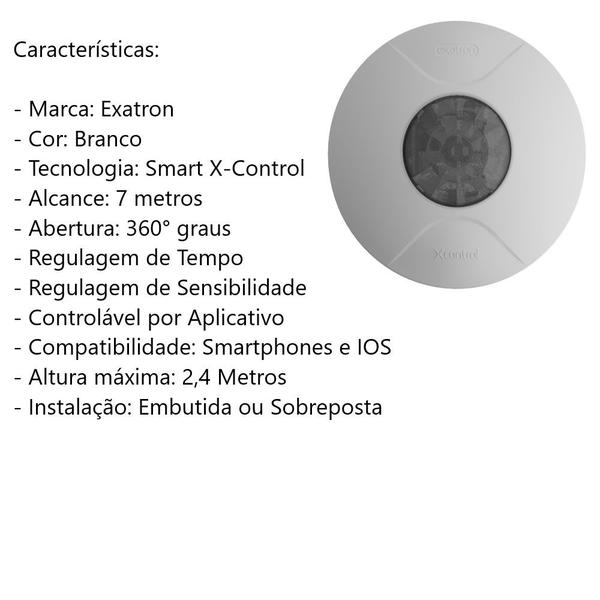 Imagem de Kit 2 Sensor Presença Teto Smart X-control 360 App Celular