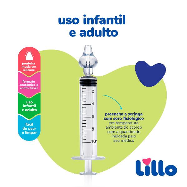 Imagem de Kit 2 Seringas de Lavagem Nasal com Ponteira para Bebê Lillo