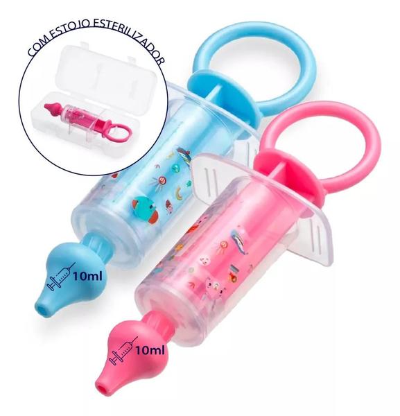 Imagem de Kit 2 seringas nasal inf fisher price elefante azul + coelho rosa