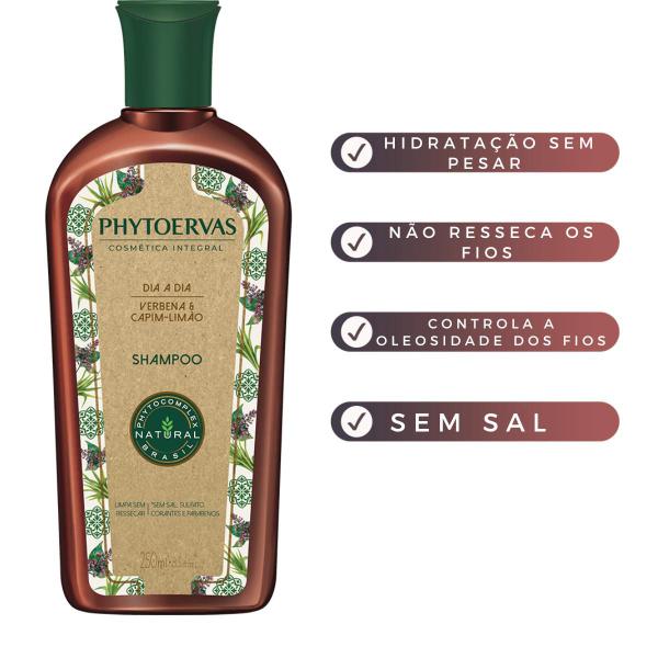 Imagem de Kit 2 Shampoo 1 Condicionador Dia a Dia Verbena e Capim-limão Phytoervas