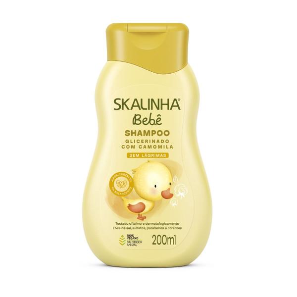 Imagem de Kit 2 Shampoo Bebê Infantil Camomila Hidrata Vegano Skalinha