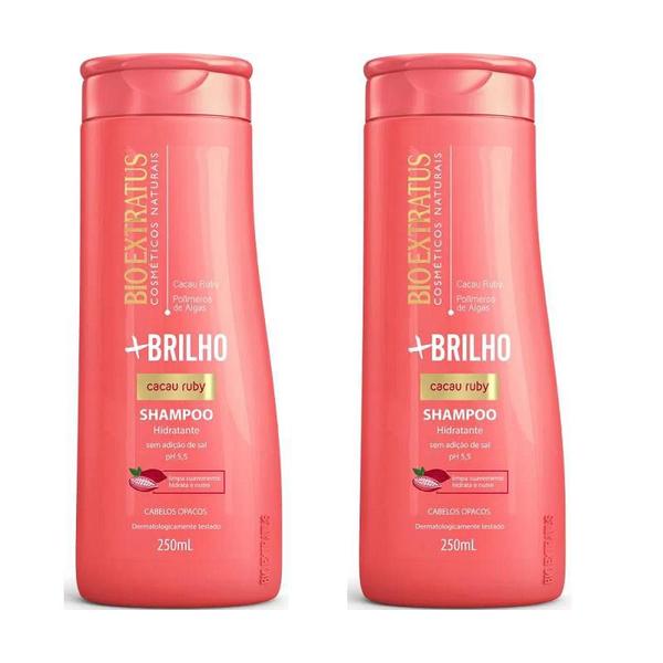 Imagem de Kit 2 Shampoo Hidratante Mais Brilho 250 ML Bio Extratus