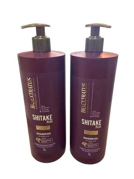 Imagem de Kit 2 Shampoo limpeza Nutritiva Shitake 1 L Bio Extratus