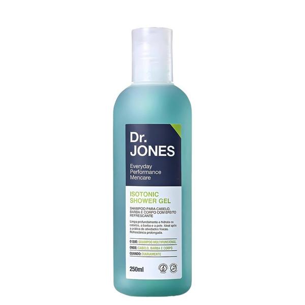 Imagem de Kit 2 Shampoo Masculino Isotonic Shower 3 em 1 Cabelo Barba e Corpo Gel 250ml Dr Jones