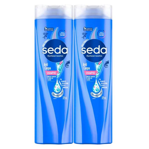 Imagem de Kit 2 Shampoo Seda Anticaspa Hidratação Diária 325ml