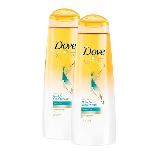 Imagem de Kit 2 Shampoos Dove Nutritive Solutions Nutrição Óleo-Micelar 400ml