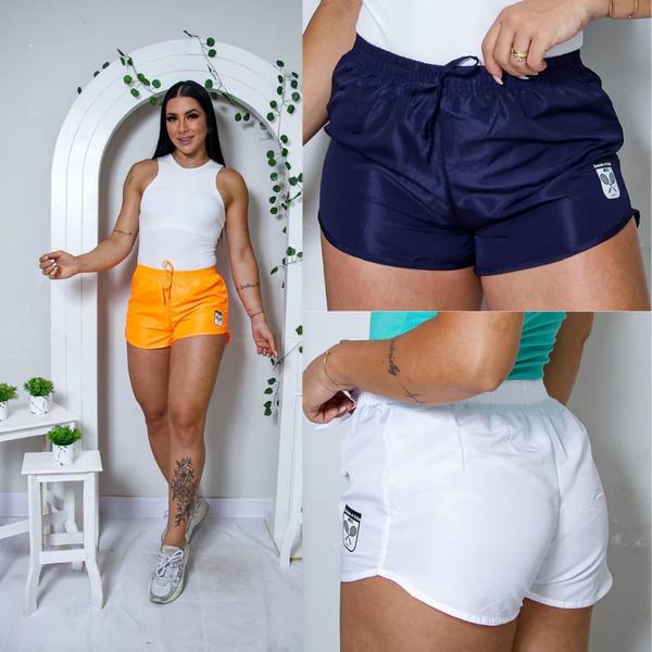 Imagem de Kit 2 Short Tactel Shorts Feminino Esporte é vida Praia Lazer Dia a dia Pilates