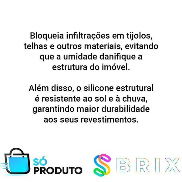 Imagem de Kit 2 Silicone Sbrix 400g Branco - Resistente Luz e Solar