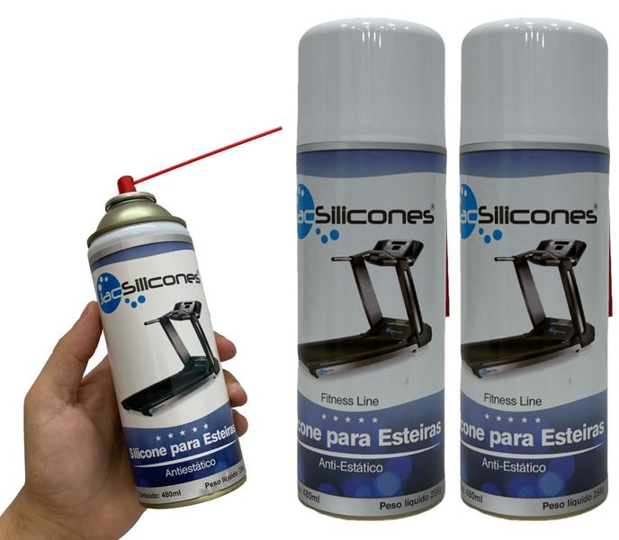 Imagem de Kit 2 Silicones Lubrificante Esteira Bicicleta Elétrica e Uso Geral JAC 480ml