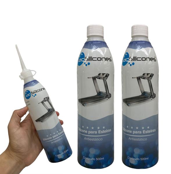 Imagem de Kit 2 Silicones Puro Lubrificante Esteira Bicicleta Elétrica e Uso Geral JAC 500ml