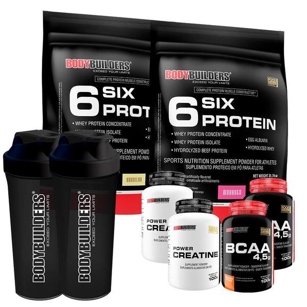 Imagem de Kit 2 Six Protein 900G+ 2 Bcaa 100G+ 2 Power Creatina