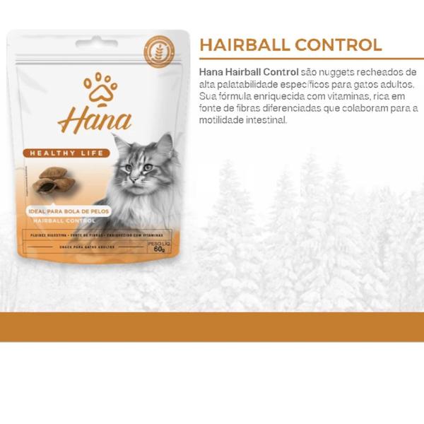 Imagem de Kit 2 Snacks Hana Healthy Life Hairball Control P/ Gatos Adultos- 60g