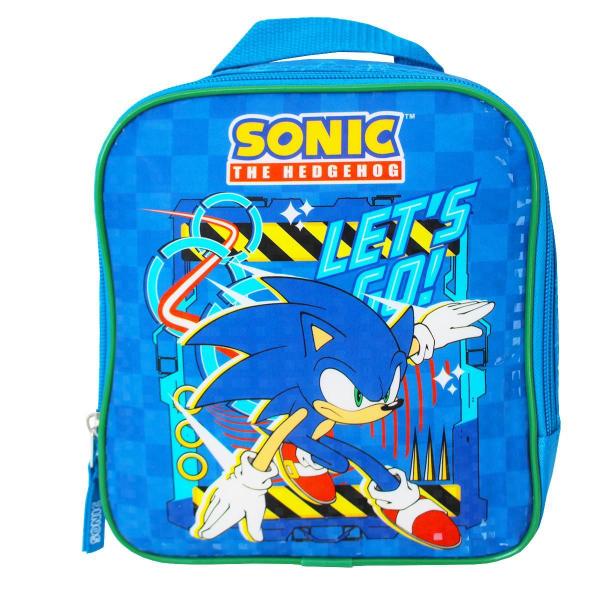 Imagem de Kit 2 Sonic Jogo Mochila Costas E Lancheira Escolar Infantil