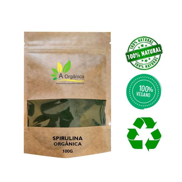 Imagem de Kit 2 Spirulina 100% Pura Orgânica 100g