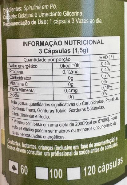 Imagem de Kit 2 Spirulina - Life Natural - 60 cápsulas