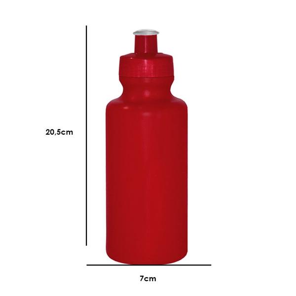 Imagem de Kit 2 Squeezes 550Ml Vermelho Plástico Premium