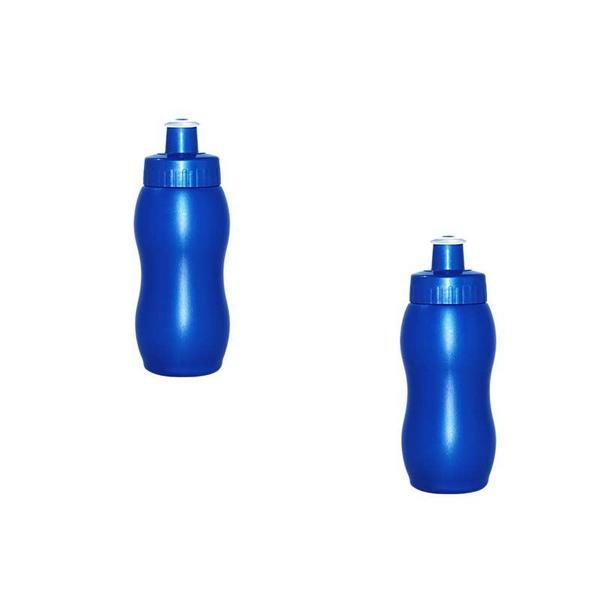 Imagem de Kit 2 Squeezes Wave 250Ml Azul Plástico Premium