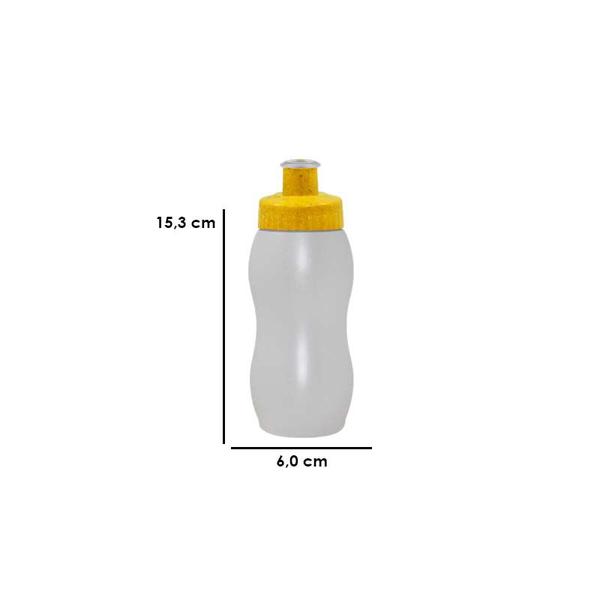 Imagem de Kit 2 Squeezes Wave 250Ml Tampa Fibra Madeira Amarelo