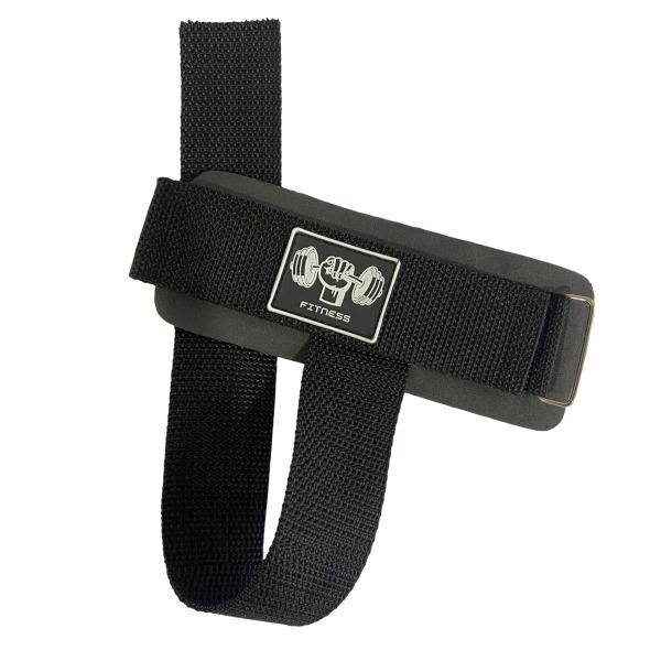 Imagem de Kit 2 Strap Munhequeira Musculação Para Academia Preto