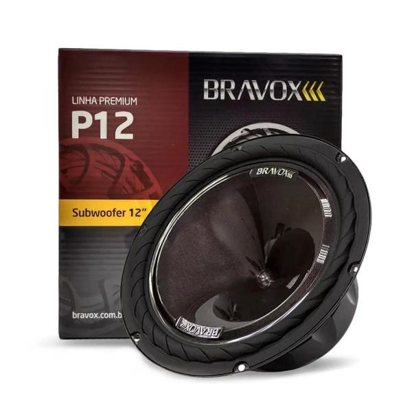 Imagem de Kit 2 Subwoofer 12 Bravox P12x-d4 220w Bobina Dupla 4+4 Ohm