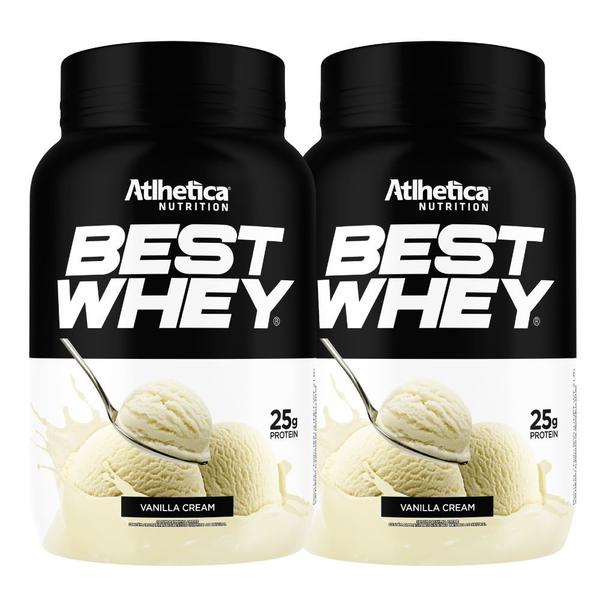 Imagem de Kit 2 Suplemento Best Whey Iso Hidro Baunilha 900g Atlhetica