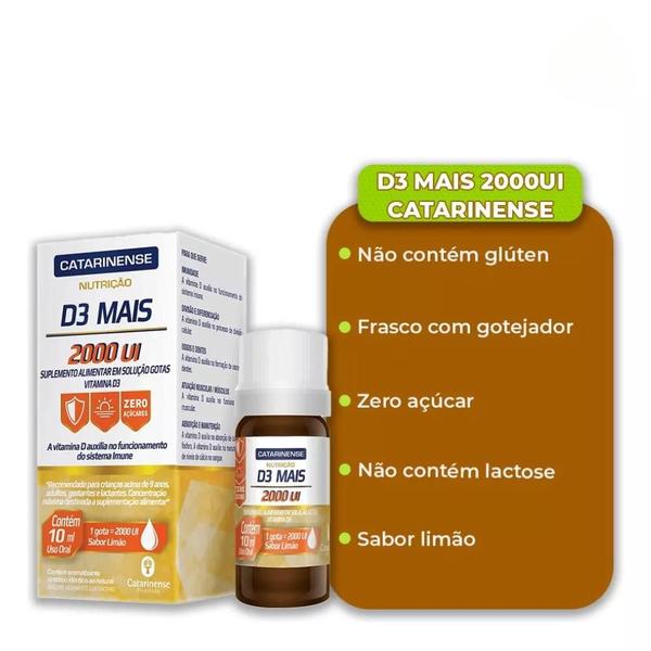 Kit 2 Suplemento de Vitamina D3 em gotas 2.000ui - Catarinense Imagem de Kit 2 Suplemento de Vitamina D3 em gotas 2.000ui