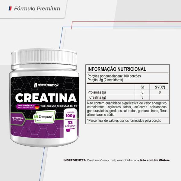 Imagem de Kit 2 Suplemento Em Pó Creatina Creapure Monohidratada 100g