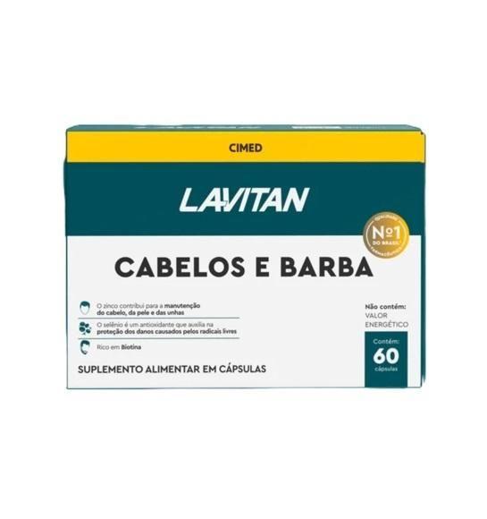 Imagem de Kit 2 Suplemento Lavitan Cabelo e Barba 60 caps CIMED