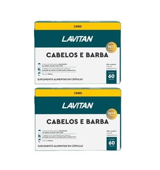 Imagem de Kit 2 Suplemento Lavitan Cabelo e Barba 60 caps CIMED