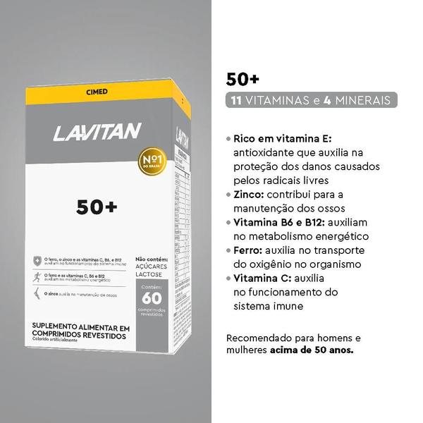 Imagem de Kit 2 Suplemento Lavitan Sênior 50+  60 Comprimidos - Cimed