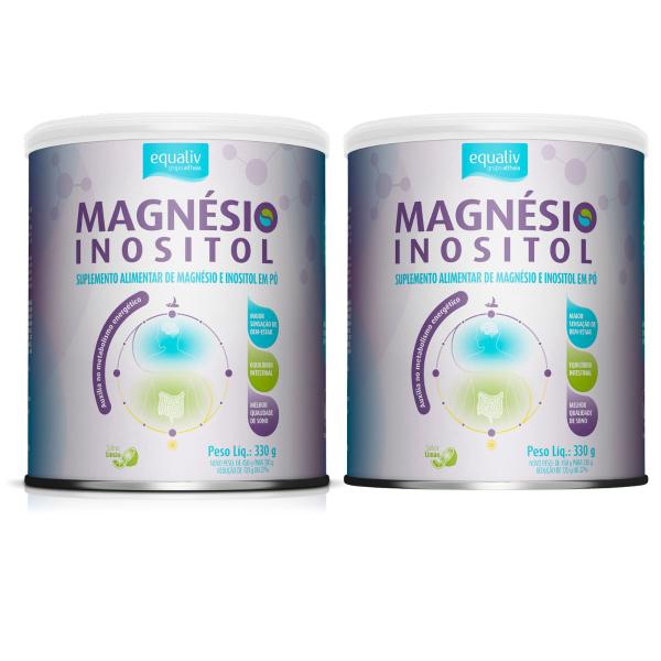 Imagem de Kit 2 Suplemento Magnésio Inositol 100% Natural Halal Equaliv