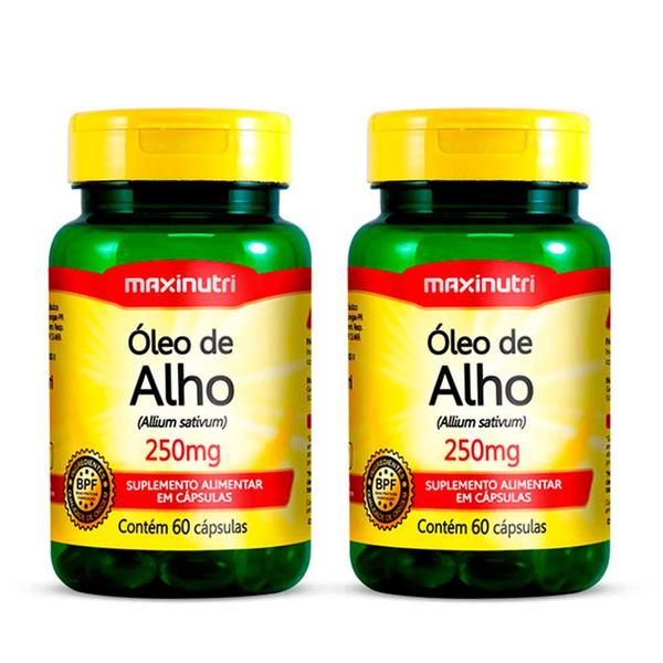 Imagem de Kit 2 Suplemento Óleo de Alho 250mg 60 Capsulas Maxinutri