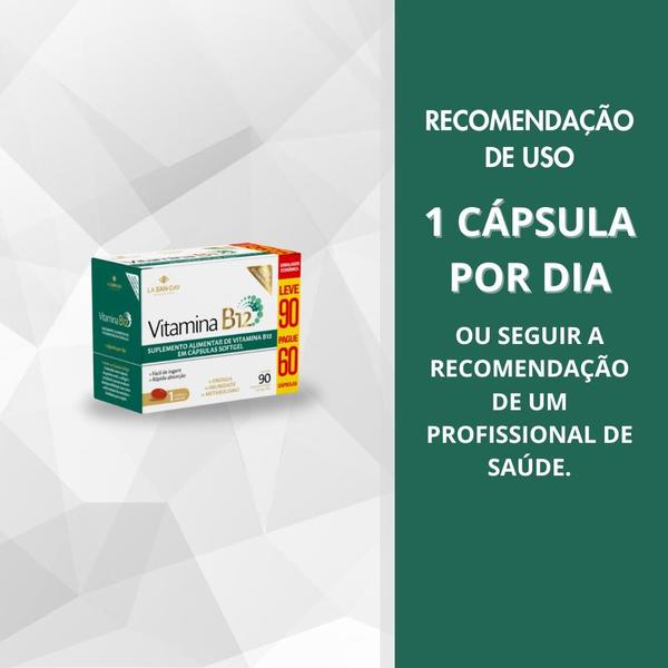 Imagem de Kit 2 Suplemento Vitamina B12 Com 90Caps - La San-Day