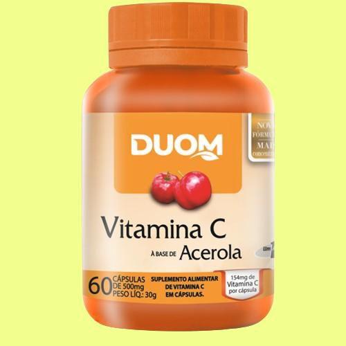 Imagem de Kit 2 Suplemento Vitamina C À Base De Acerola 60 Cps - Duom