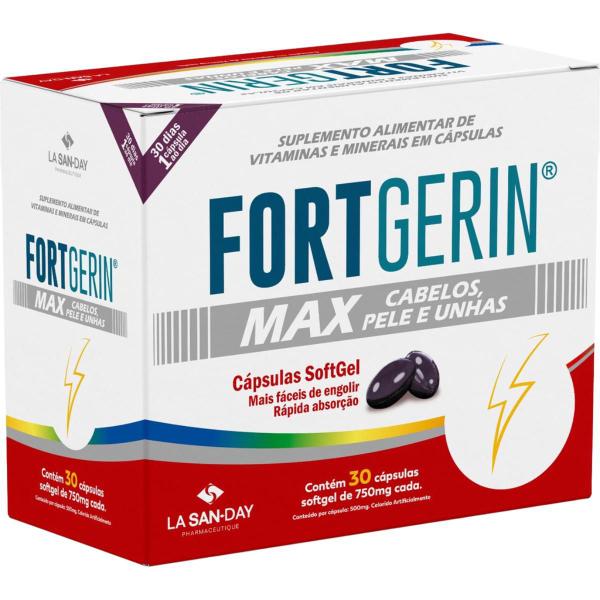 Imagem de Kit 2 Suplemento Vitamina Fortgerin Max 30 Cps - La San-Day