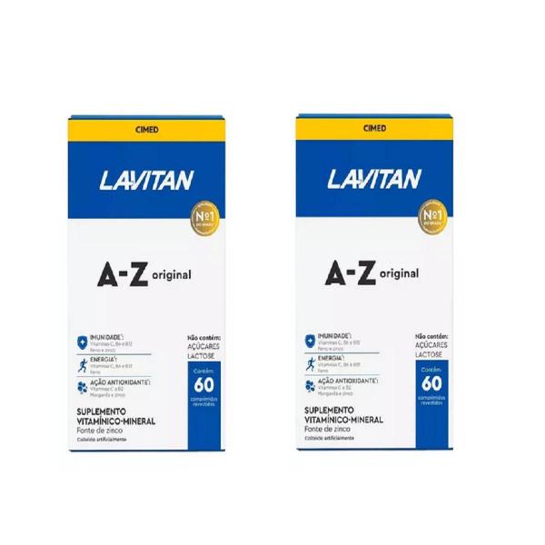 Imagem de Kit 2 Suplemento Vitamina Lavitan A-Z Original 60 Cpr- Cimed