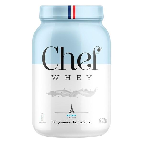 Imagem de Kit 2 Suplemento Whey Sem Gluten Gourmet Ao Leite 907g Chef